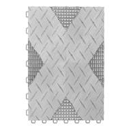 SilverHybrid-X Vented Diamond Garage Tiles